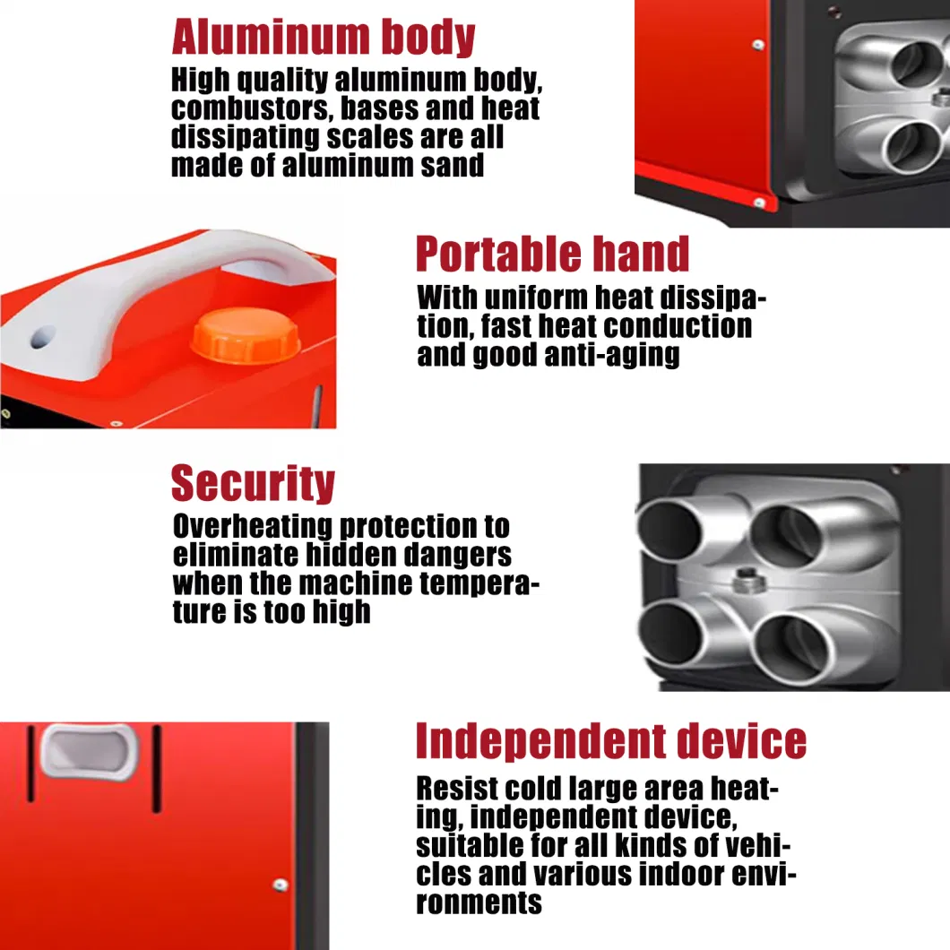 All-in-One Diesel Air Heater 12V 24V 8kw Portable Diesel Air Parking for Boat Bus Truck Tent Diesel Parking Heater
